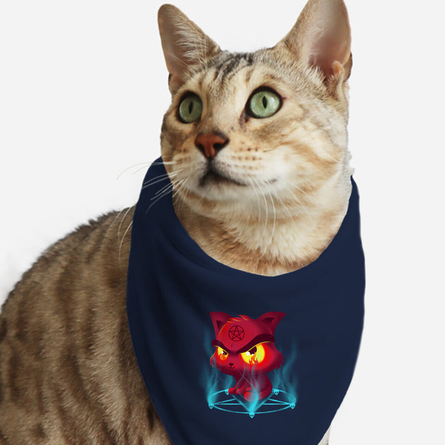 Devil's Cat-cat bandana pet collar-erion_designs