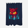 Devil's Cat-none polyester shower curtain-erion_designs