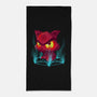 Devil's Cat-none beach towel-erion_designs