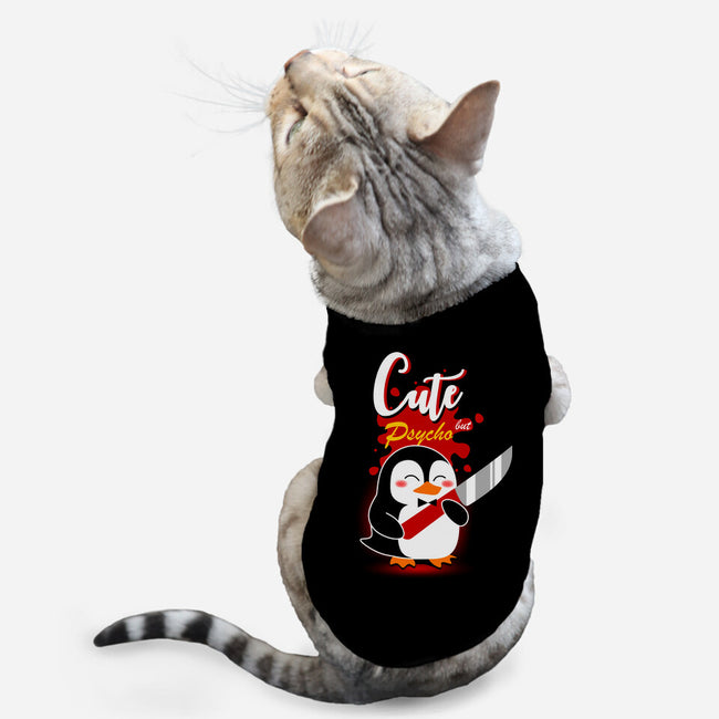 Cute And Psycho-cat basic pet tank-erion_designs