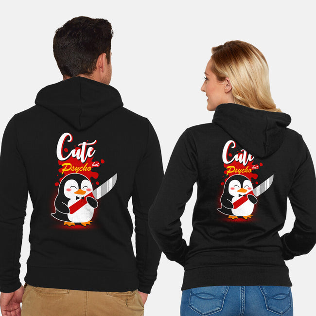 Cute And Psycho-unisex zip-up sweatshirt-erion_designs