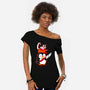 Cute And Psycho-womens off shoulder tee-erion_designs