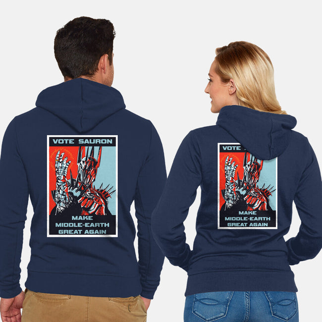 Vote Sauron-unisex zip-up sweatshirt-fanfabio
