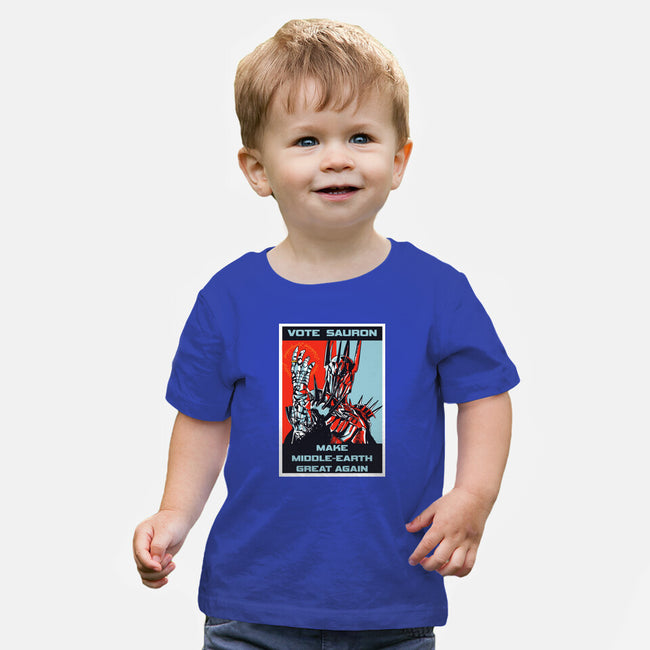 Vote Sauron-baby basic tee-fanfabio