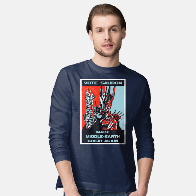 Vote Sauron-mens long sleeved tee-fanfabio