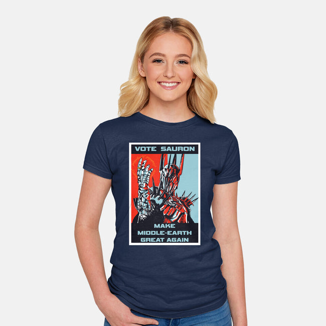 Vote Sauron-womens fitted tee-fanfabio