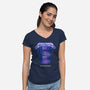Ride The Nightmare-womens v-neck tee-retrodivision
