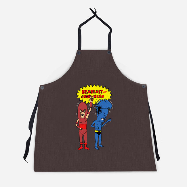 Beabeast And Jugg-head-unisex kitchen apron-Boggs Nicolas