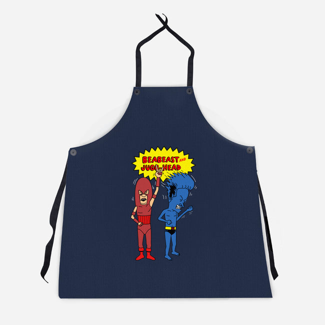 Beabeast And Jugg-head-unisex kitchen apron-Boggs Nicolas