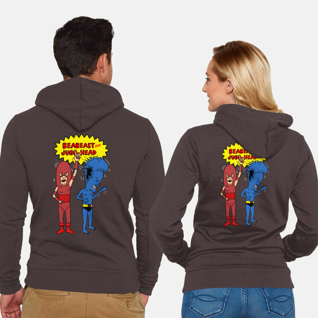 Beabeast And Jugg-head-unisex zip-up sweatshirt-Boggs Nicolas