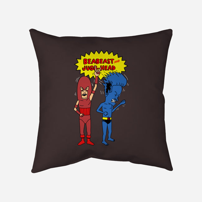 Beabeast And Jugg-head-none removable cover w insert throw pillow-Boggs Nicolas
