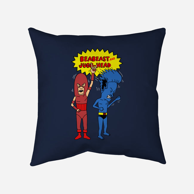 Beabeast And Jugg-head-none removable cover w insert throw pillow-Boggs Nicolas