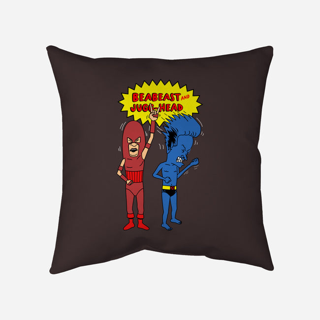 Beabeast And Jugg-head-none removable cover throw pillow-Boggs Nicolas