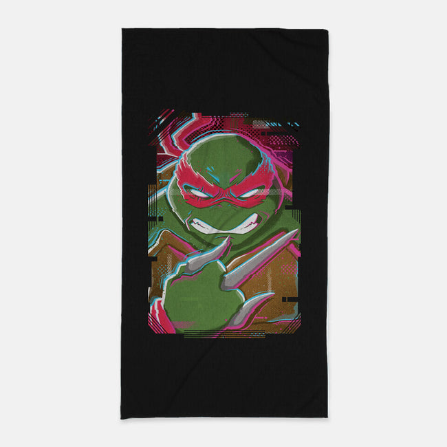 Raphael Glitch-none beach towel-danielmorris1993