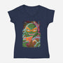 Mike Glitch-womens v-neck tee-danielmorris1993
