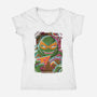 Mike Glitch-womens v-neck tee-danielmorris1993