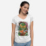 Mike Glitch-womens v-neck tee-danielmorris1993