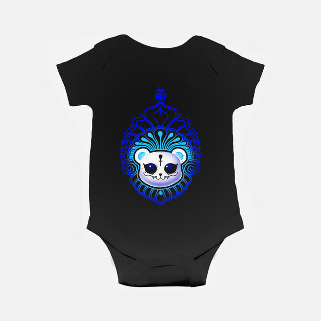 Floral Cat-baby basic onesie-erion_designs