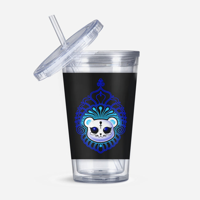 Floral Cat-none acrylic tumbler drinkware-erion_designs