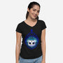 Floral Cat-womens v-neck tee-erion_designs