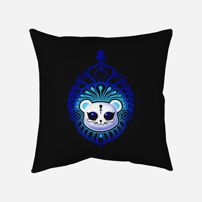 Floral Cat-none removable cover w insert throw pillow-erion_designs