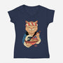Ramen Meowster-womens v-neck tee-vp021