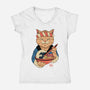 Ramen Meowster-womens v-neck tee-vp021