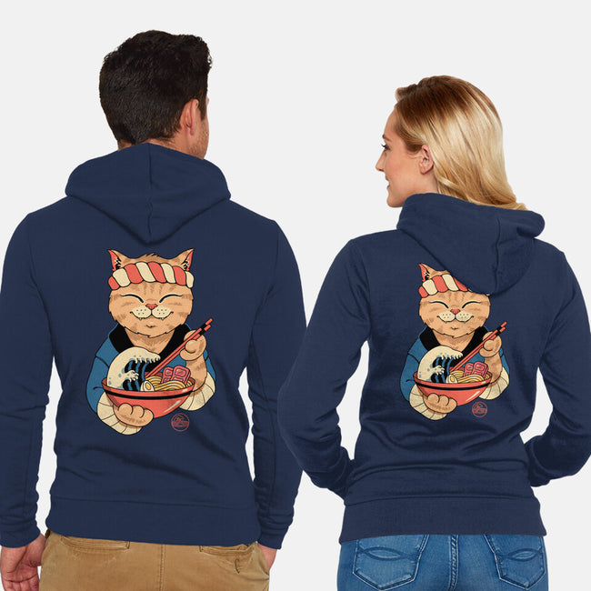 Ramen Meowster-unisex zip-up sweatshirt-vp021