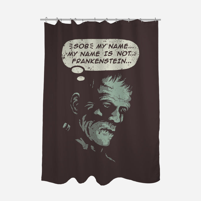 My Name Is Not Frankenstein-none polyester shower curtain-kg07
