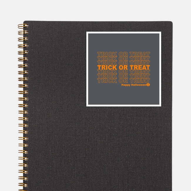 Trick Or Treat Happy Halloween-none glossy sticker-goodidearyan