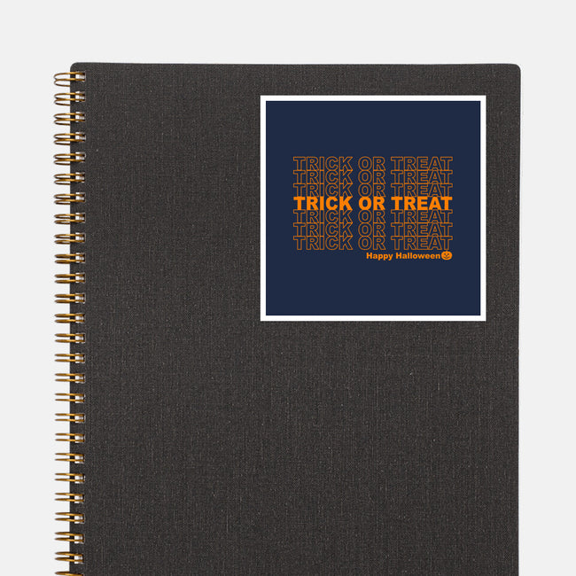Trick Or Treat Happy Halloween-none glossy sticker-goodidearyan