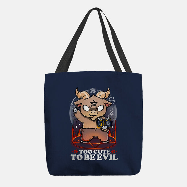 Too Cute To Be Evil-none basic tote bag-Vallina84
