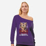 Too Cute To Be Evil-womens off shoulder sweatshirt-Vallina84