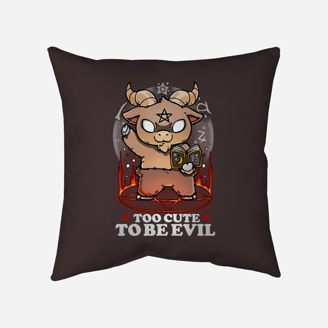 Too Cute To Be Evil-none removable cover w insert throw pillow-Vallina84
