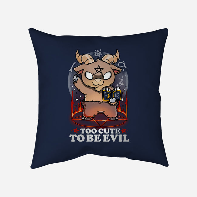 Too Cute To Be Evil-none removable cover w insert throw pillow-Vallina84