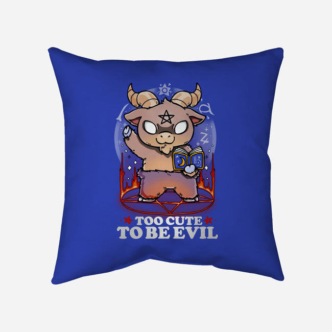 Too Cute To Be Evil-none removable cover w insert throw pillow-Vallina84
