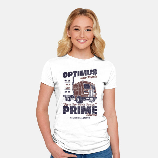 Vintage Auto Repair-womens fitted tee-retrodivision