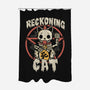 Reckoning Cat-none polyester shower curtain-CoD Designs