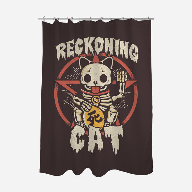 Reckoning Cat-none polyester shower curtain-CoD Designs