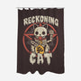 Reckoning Cat-none polyester shower curtain-CoD Designs