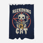 Reckoning Cat-none polyester shower curtain-CoD Designs