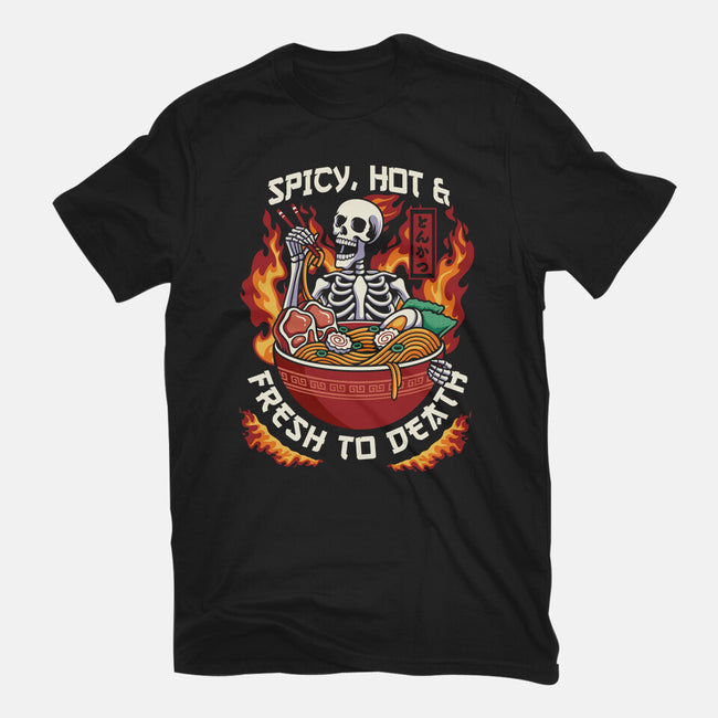 Spicy, Hot & Fresh to Death-womens fitted tee-CoD Designs
