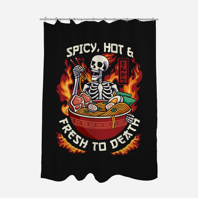 Spicy, Hot & Fresh to Death-none polyester shower curtain-CoD Designs
