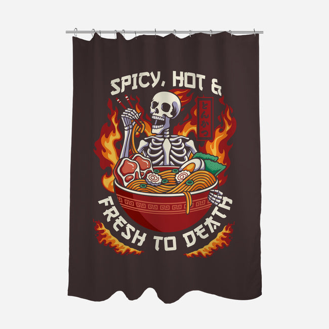 Spicy, Hot & Fresh to Death-none polyester shower curtain-CoD Designs
