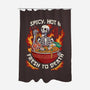 Spicy, Hot & Fresh to Death-none polyester shower curtain-CoD Designs