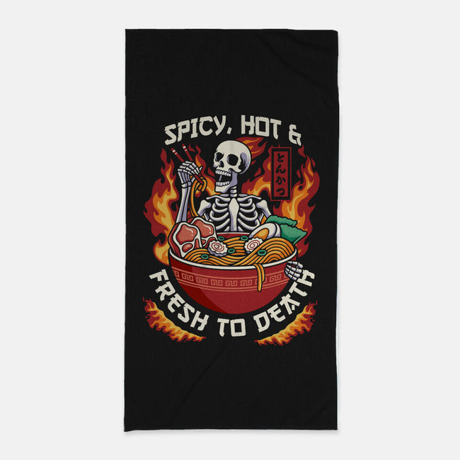 Spicy, Hot & Fresh to Death-none beach towel-CoD Designs