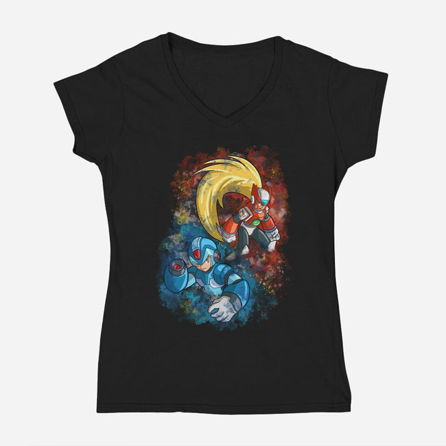 X And Z-womens v-neck tee-nickzzarto