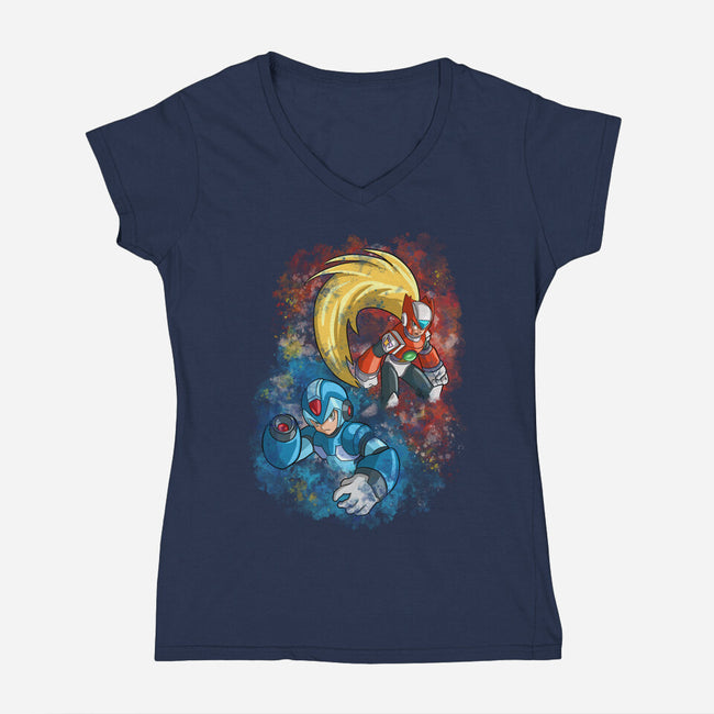X And Z-womens v-neck tee-nickzzarto