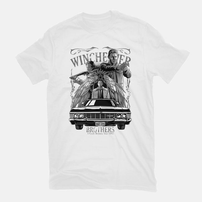 Hunt Between Brothers-mens heavyweight tee-Conjura Geek