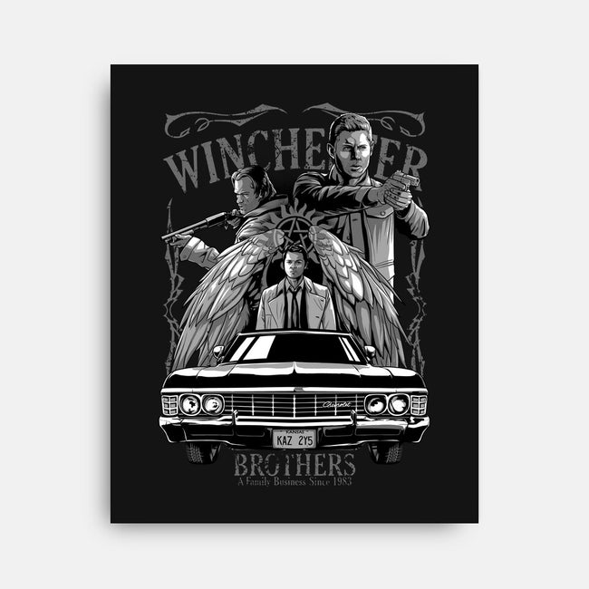 Hunt Between Brothers-none stretched canvas-Conjura Geek